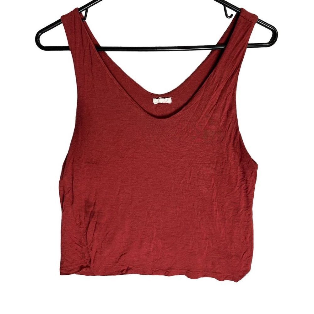Lime Blue Women's Cropped Tank Top Red Size M‎ Casual Summer